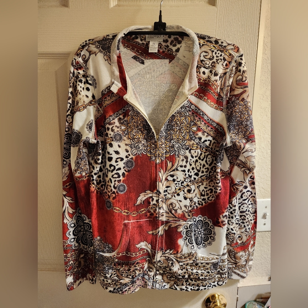 NWOT Chicos zip up sweater jacket
